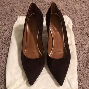 GIVENCHY lightly-used brown suede pumps